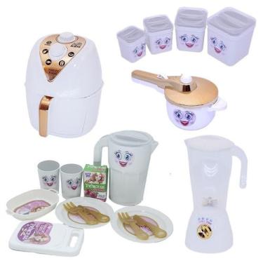 Imagem de Kit Cozinha Menina Jantar Potes Panela Air Fryer 19P - Altimar