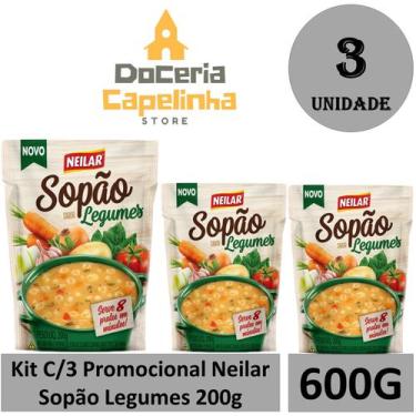 Imagem de Kit C/3 Promocional Neilar Sopão Sabor Legumes 200g