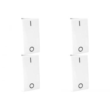 Imagem de Kit C/4 - Modulo Pial Pop Branco 1 Simples Bipolar 10A Lg...