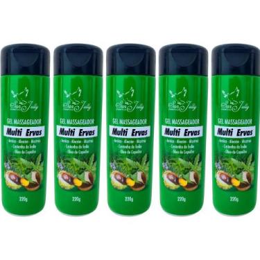 Imagem de Revenda Atacado 5 Gel Massageador Multi Ervas 220g  Arnica Alecrim Cop