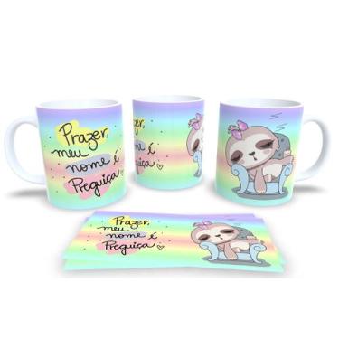 Imagem de Canecas de Porcelana Personalizadas Preguiçinha Motiva - Estampa Subli