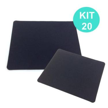 Imagem de Kit 20 Mouse Pad Apoio de Mouse Ergonômico 22x18cm Antiderrapante Pret