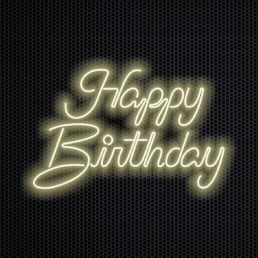 Imagem de Led Neon em Acrílico - Happy Birthday 0,63 x 0,41cm - DAVYS CREATIVE, 