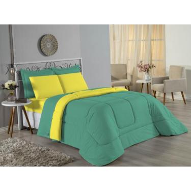 Imagem de Edredom Casal Queen Size Malha 100% Algodão - Davy Enxovais, AMARELO/J