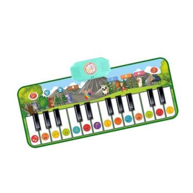 Imagem de menolana Tapete de piano, tapete de jogo de piano, presentes de 14 teclas, brinquedo musical interativo, tapete de jogo de dança musical, 8 sons de, Animal
