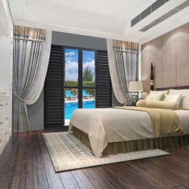 Imagem de Porta Balcão 6 Folhas Alumínio 2,10 X 1,50 com Fechadura Hale Esquadrias