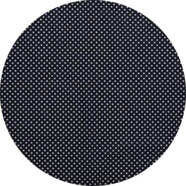 Imagem de Capa de giratório de Mesa de Tecido Poá Preto - RECANTO, 70cm