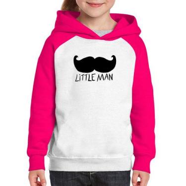 Imagem de Moletom Infantil Little Man - Foca na Moda, Branco, Rosa, 4