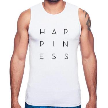 Imagem de Regata Happiness - Foca na Moda, Branco, M