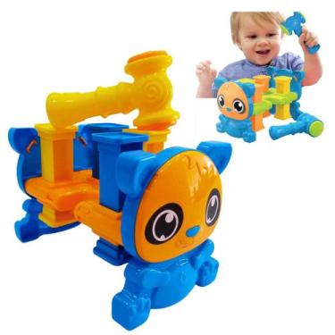 Imagem de Brinquedo Educativo Mesinha De Martelar Infantil Com Martelo - JxP Bri