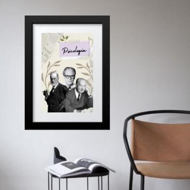 Imagem de Quadro Psicologia Mestres - 60x48cm - Quadros On-line, Madeira branca