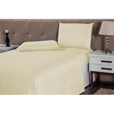 Imagem de Jogo De Lençol Casal Queen 4 Peças C/ 0,40 Cm Altura Percal - Simar En