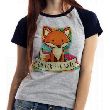 Imagem de Baby look blusa feminina ou Camiseta unissex Raposa - Empório Dutra, B
