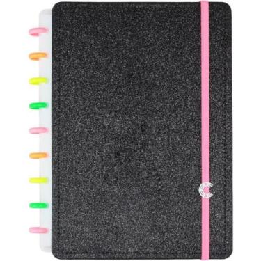 Imagem de Caderno Inteligente Médio LETS Glitter Neon BLACK
