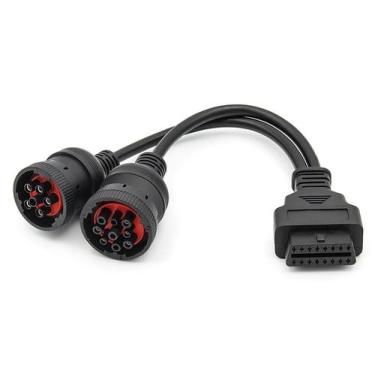 Imagem de Cabo Obd2 Cummins Duplo 6/9 Pinos Adaptador linha pesada Trucks - AUTO