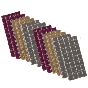 Imagem de Kit 12 panos de prato teka chef premium atoalhado 100% algodão 45 x 70