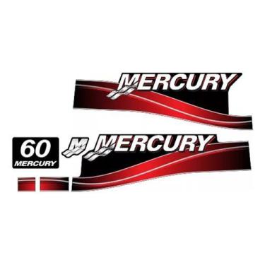 Imagem de Kit Faixa Adesivo Motor Mercury 60 Hp - SPTS