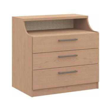 Imagem de Cômoda Modulada Elegance com 3 Gavetas - Carvalho - Móveis Castro, Mar