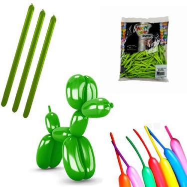 Imagem de Balão Bexiga Canudo Para Festa Liso Cores 50 unidades - Happy Day, Ver