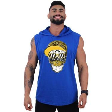 Imagem de Regata Longline com Touca Masculina MXD Conceito Crazy Skull, G, Mascu