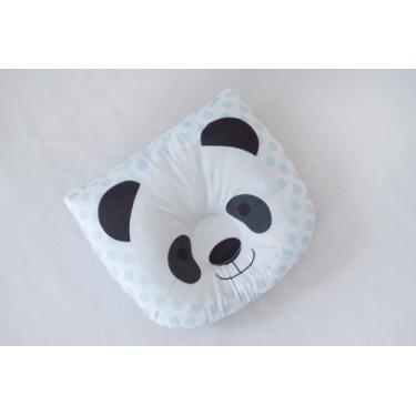 Imagem de Travesseiro Anatômico- Apoio De Cabeça Para Bebê panda azul - Tati Enx
