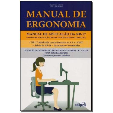 Imagem de Manual de Ergonomia - Manual de Aplicação da  Nr 17- 02Ed/18