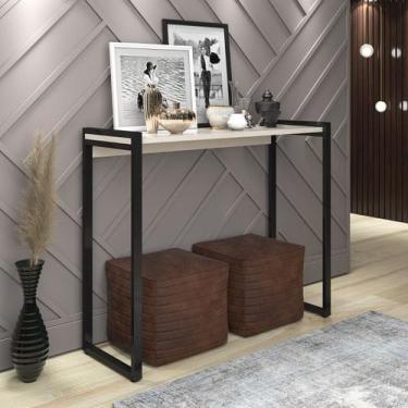 Imagem de Aparador Industrial Hall de Entrada Ísis Pés Em Aço Decorativo Sala Me