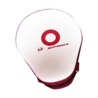 Imagem de Vaveren Almofada de boxe Luvas de soco Acessórios de fitness Almofada de soco de couro PU Alvo de mão de boxe para Muay Thai Karate Sanda Mma, Branco