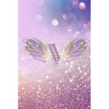 Imagem de V - GUIDED DREAM JOURNAL WORKBOOK: Monogram Letter "V" Gorgeous Gift for Women, Best Friends, Teens, Mothers, Daughters - Magical Mystical Wings Cover Motif in Dreamy Pinks and Lavenders