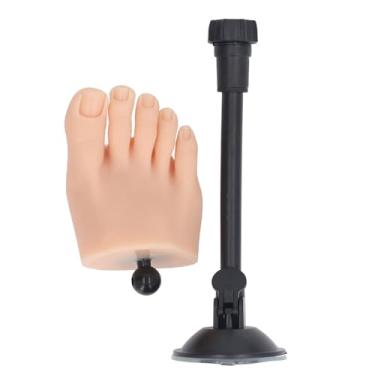 Imagem de Modelo de Prática de Unha, Simulação Realista Ajustável de Silicone para Prática de Unhas, Alta Simulação Com Suporte para Salão de Beleza (Pé direito)