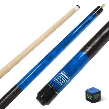 Imagem de CUEBAR Taco de sinuca, bastões de sinuca de 147 cm para adultos, 2 peças de taco de bilhar para bar doméstico com aderência 3D, bastões de mesa de bilhar para homens e mulheres - azul, 590 ml