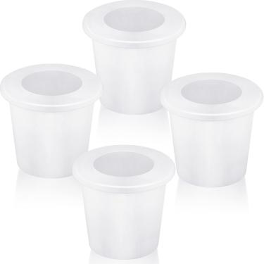 Imagem de Outus 4 peças de plugue de guarda-chuva de pátio com cone para abertura de 5 a 6,3 cm e haste de guarda-chuva menor de 3,8 cm (transparente)