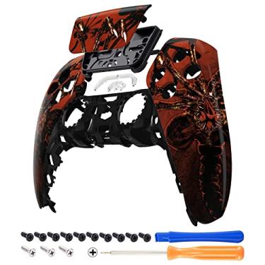 Imagem de eXtremeRate Capa frontal Alien Fear Touchpad compatível com controle ps5 BDM-010 BDM-020 BDM-030, capa de reposição DIY personalizada para touchpad compatível com controle ps5