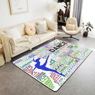 Imagem de Tapete decorativo feminino de balé dança, tapete de chão interno, capas de almofada, capas de almofada, graciosa, dançarina, 9,5 cm x 1,5 m, para meninas dançarinas e decoração de quarto