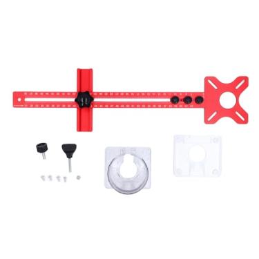 Imagem de Suporte de Ranhura para Fresamento de Roteador Em Liga de Alumínio Gabarito de Corte de Círculo de Roteador Ajustável Guia de Corte de Círculo de Roteador Gabarito de Hardware de