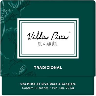 Imagem de Villa Piva, Chá para infusão, Tradicional, Sabor blend de Chá de Erva-Doce & Gengibre, 15 saches