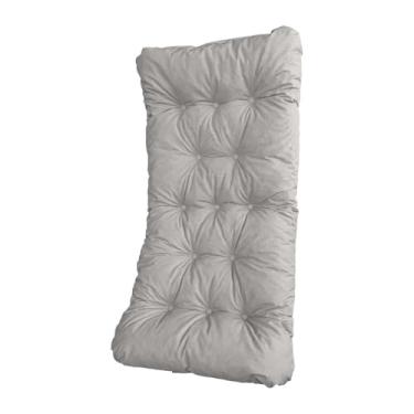 Imagem de Almofada Impermeável 100x60 Cinza Claro AcquaBlock Vime Junco Jardim Premium Muito Resistente Sol e Chuva