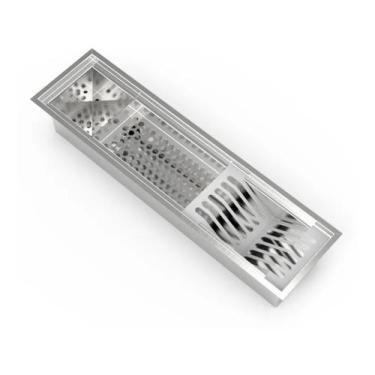 Imagem de 77 Cm Lindo Escorredor Embutido De Inox Escovado Mais Barato - ClickFo