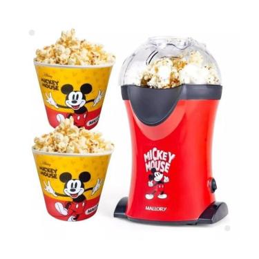 Imagem de Kit Pipoqueira Elétrica Mickey Mouse Disney Com 2 Baldes de Pipoca 1,8l Mallory