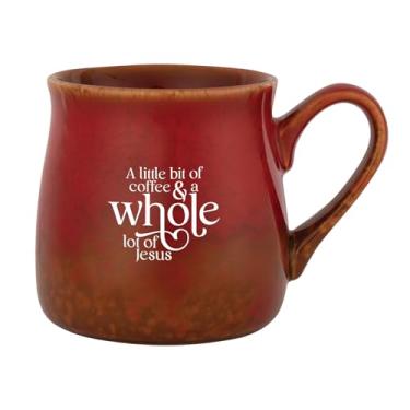 Imagem de Dexsa Caneca de designer A Little Bit Of Coffee & A Whole - Vidro reativo | Comporta 473 ml | Citação inspiradora | Seguro para lava-louças e micro-ondas | Café, chá, sopas, chocolate quente