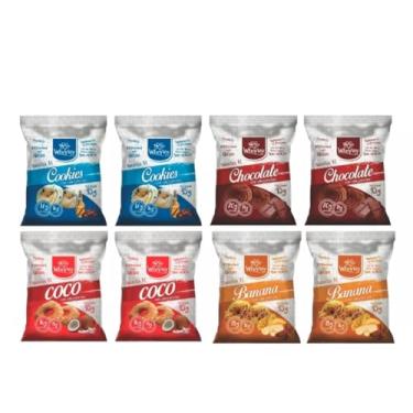 Imagem de Biscoitos Sortidos Fit Com Whey Protein Wheyviv 45g (8 Un) (Kit 1)