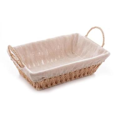 Imagem de Cesta Wolff C/alca Retangular C/forro Em Tecido 31x19x12cm