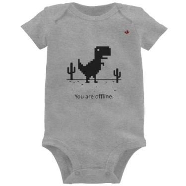 Imagem de Body Bebê You are offline - Foca na Moda, Cinza, G