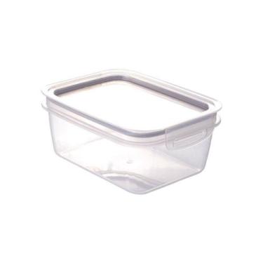 Imagem de Pote Hermético com Travas 1,3 Litros Plasútil Borracha Cinza Alimentos