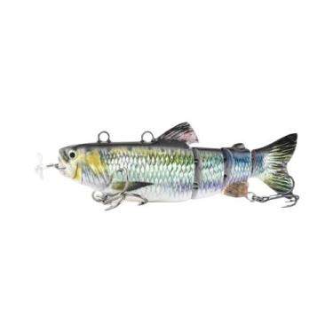 Imagem de Recarregável LED Isca Elétrica Wobblers 4 Segmentos Swimbait Pesca Cra