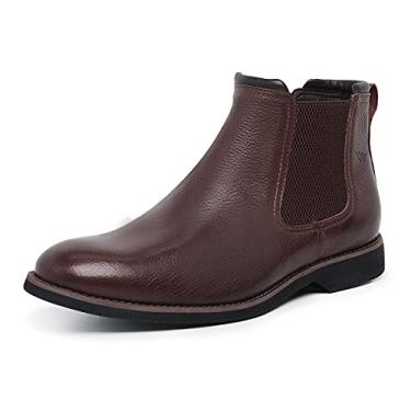 Imagem de 252LC-Botina Chelsea Masculina couro natural mustg e floater macio (Cafe, BR, Adulto, Numérico, 40)