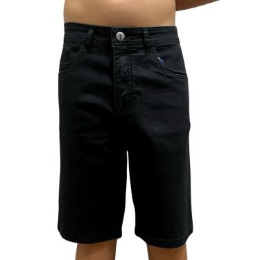 Imagem de Bermuda Masculina Jeans Preta Fatal Slim 29716 Preto