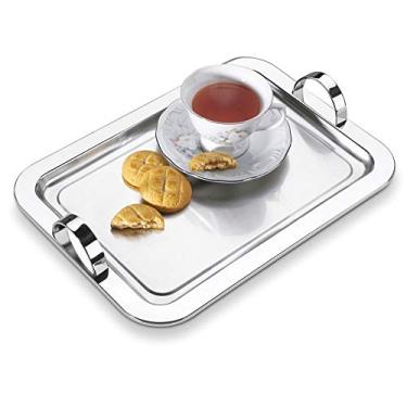 Imagem de Bandeja Retangular Servir Multiuso 25x34,5cm Alça Inox Forma