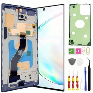 Imagem de Tela de substituição TFT Galaxy Note 10 para Samsung Galaxy Note 10 tela LCD sensível ao toque digitalizador Pantalla com kit de ferramentas de moldura N970U SEM impressão digital preta