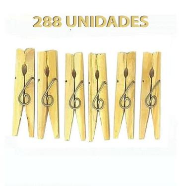 Imagem de Prendedor De Roupa Madeira Pacote com 288 Unidades - AGUIA BRANCA